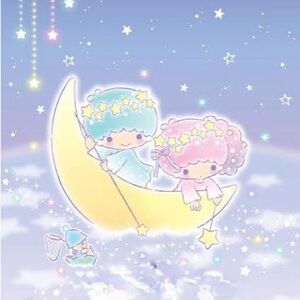 Cute Moon and Stars Illustration